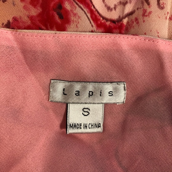 Lapis sheer silk sweetheart neckline midi dress S - Picture 3 of 6